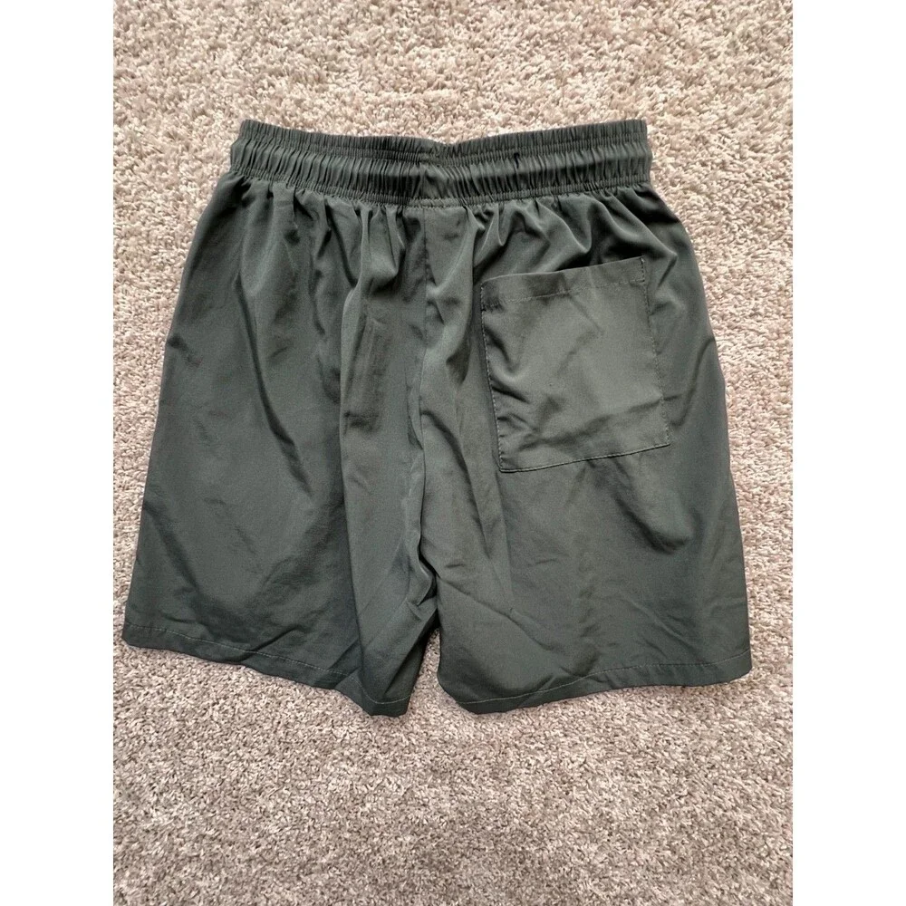 Athletex - Men's Workout Shorts - S - Green, Pockets